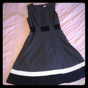 Calvin Klein belted sleeveless dress.